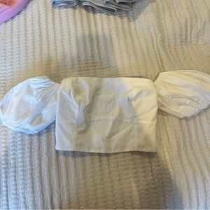 Abercrombie Off-the-Shoulder Puff Sleeve Top